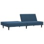 2 seater blue velvet sofa bed by vidaXL, Sofas - Ref: Foro24-337638, Price: 189,93 €, Discount: %