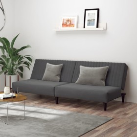 Dark gray velvet 2-seater sofa bed by vidaXL, Sofas - Ref: Foro24-337640, Price: 192,66 €, Discount: %