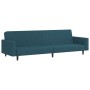 2 seater blue velvet sofa bed by vidaXL, Sofas - Ref: Foro24-337649, Price: 250,24 €, Discount: %