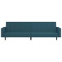 2 seater blue velvet sofa bed by vidaXL, Sofas - Ref: Foro24-337649, Price: 250,24 €, Discount: %