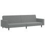 2 seater light gray velvet sofa bed by vidaXL, Sofas - Ref: Foro24-337650, Price: 235,16 €, Discount: %