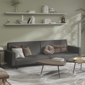 Dark gray velvet 2-seater sofa bed by vidaXL, Sofas - Ref: Foro24-337651, Price: 210,99 €, Discount: %