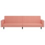 Pink velvet 2-seater sofa bed by vidaXL, Sofas - Ref: Foro24-337654, Price: 207,99 €, Discount: %