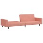 Pink velvet 2-seater sofa bed by vidaXL, Sofas - Ref: Foro24-337654, Price: 207,99 €, Discount: %