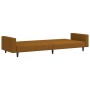 Brown velvet 2-seater sofa bed by vidaXL, Sofas - Ref: Foro24-337658, Price: 204,34 €, Discount: %