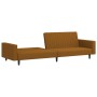 Brown velvet 2-seater sofa bed by vidaXL, Sofas - Ref: Foro24-337658, Price: 204,34 €, Discount: %