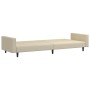 Cream velvet 2-seater sofa bed by vidaXL, Sofas - Ref: Foro24-337659, Price: 193,98 €, Discount: %