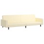 Sofá cama de 2 plazas cuero sintético crema de vidaXL, Sofás - Ref: Foro24-337668, Precio: 198,99 €, Descuento: %