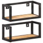 Wall shelves 2 units 40 cm rough mango wood by vidaXL, Shelves and shelves - Ref: Foro24-320667, Price: 45,31 €, Discount: %