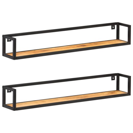 Wall shelves 2 units 120 cm solid acacia wood by vidaXL, Shelves and shelves - Ref: Foro24-320675, Price: 110,79 €, Discount: %