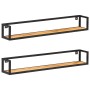 Wall shelves 2 units 120 cm solid acacia wood by vidaXL, Shelves and shelves - Ref: Foro24-320675, Price: 110,79 €, Discount: %