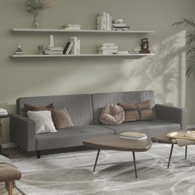 2-seater sofa bed gray synthetic leather by vidaXL, Sofas - Ref: Foro24-337670, Price: 210,99 €, Discount: %