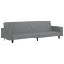 Sofá cama de 2 plazas cuero sintético gris de vidaXL, Sofás - Ref: Foro24-337670, Precio: 210,04 €, Descuento: %