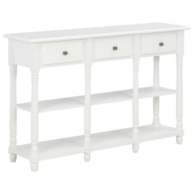 White MDF console table 120x30x76 cm by vidaXL, Side tables - Ref: Foro24-280015, Price: 225,62 €, Discount: %