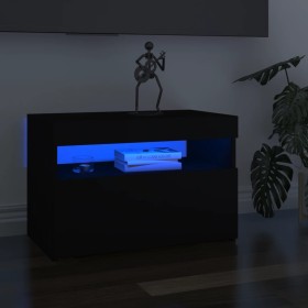 Mueble de TV con luces LED negro 60x35x40 cm de vidaXL, Muebles TV - Ref: Foro24-804411, Precio: 44,44 €, Descuento: %