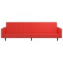 2 seater sofa bed red synthetic leather by vidaXL, Sofas - Ref: Foro24-337672, Price: 221,99 €, Discount: %