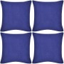 4 blaue Baumwollkissenbezüge 40x40 cm von vidaXL, Kissen - Ref: Foro24-130919, Preis: 19,49 €, Rabatt: %