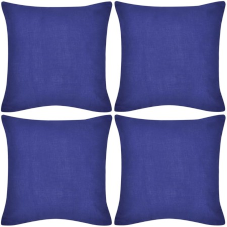 4 blaue Baumwollkissenbezüge 40x40 cm von vidaXL, Kissen - Ref: Foro24-130919, Preis: 19,49 €, Rabatt: %