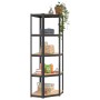 Corner shelving 5 levels wood and anthracite gray steel by vidaXL, Industrial shelving - Ref: Foro24-152862, Price: 76,33 €, ...