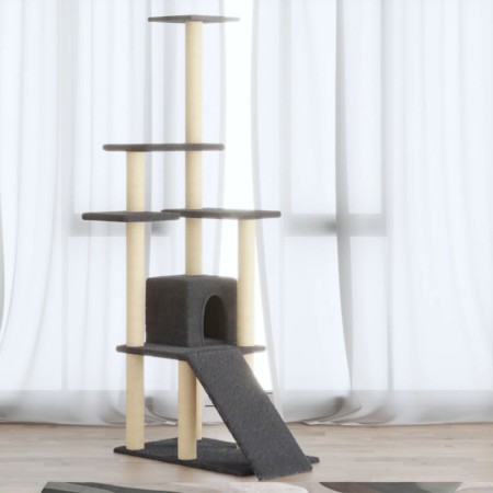 Cat scratching post with dark gray sisal posts 155 cm by vidaXL, Cat furniture - Ref: Foro24-171517, Price: 54,79 €, Discount: %