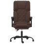 Brown synthetic leather massage reclining office chair by vidaXL, Office chairs - Ref: Foro24-349688, Price: 117,87 €, Discou...