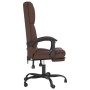 Silla de oficina reclinable masaje cuero sintético marrón de vidaXL, Sillas de oficina - Ref: Foro24-349688, Precio: 117,87 €...