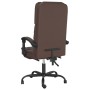 Brown synthetic leather massage reclining office chair by vidaXL, Office chairs - Ref: Foro24-349688, Price: 117,87 €, Discou...