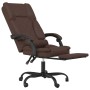 Silla de oficina reclinable masaje cuero sintético marrón de vidaXL, Sillas de oficina - Ref: Foro24-349688, Precio: 117,87 €...