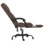 Silla de oficina reclinable masaje cuero sintético marrón de vidaXL, Sillas de oficina - Ref: Foro24-349688, Precio: 117,87 €...