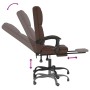 Silla de oficina reclinable masaje cuero sintético marrón de vidaXL, Sillas de oficina - Ref: Foro24-349688, Precio: 117,87 €...