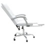 Silla de oficina reclinable cuero sintético blanco de vidaXL, Sillas de oficina - Ref: Foro24-349758, Precio: 126,99 €, Descu...