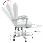 Silla de oficina reclinable cuero sintético blanco de vidaXL, Sillas de oficina - Ref: Foro24-349758, Precio: 129,77 €, Descu...