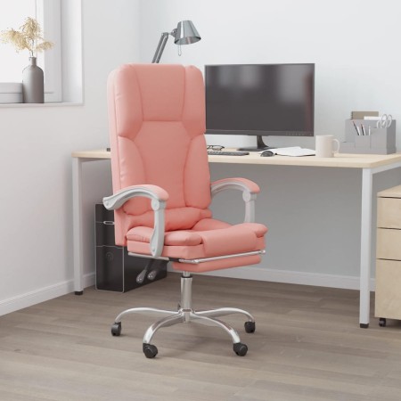 Pink synthetic leather massage reclining office chair by vidaXL, Office chairs - Ref: Foro24-349681, Price: 137,17 €, Discoun...