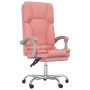 Pink synthetic leather massage reclining office chair by vidaXL, Office chairs - Ref: Foro24-349681, Price: 137,17 €, Discoun...