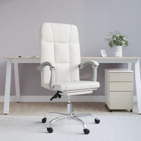 Silla de oficina reclinable cuero sintético blanco de vidaXL, Sillas de oficina - Ref: Foro24-349644, Precio: 129,99 €, Descu...