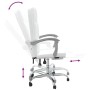 Silla de oficina reclinable cuero sintético blanco de vidaXL, Sillas de oficina - Ref: Foro24-349644, Precio: 130,75 €, Descu...