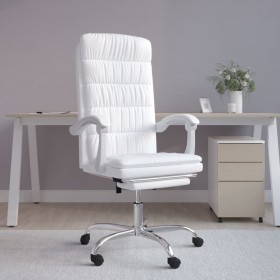 Silla de oficina reclinable cuero sintético blanco de vidaXL, Sillas de oficina - Ref: Foro24-349658, Precio: 137,82 €, Descu...