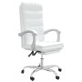 Silla de oficina reclinable cuero sintético blanco de vidaXL, Sillas de oficina - Ref: Foro24-349658, Precio: 137,82 €, Descu...