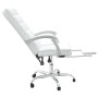 Silla de oficina reclinable cuero sintético blanco de vidaXL, Sillas de oficina - Ref: Foro24-349658, Precio: 137,82 €, Descu...