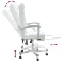 Silla de oficina reclinable cuero sintético blanco de vidaXL, Sillas de oficina - Ref: Foro24-349658, Precio: 137,82 €, Descu...