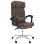 Brown synthetic leather massage reclining office chair by vidaXL, Office chairs - Ref: Foro24-349744, Price: 123,90 €, Discou...