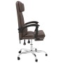 Silla de oficina reclinable masaje cuero sintético marrón de vidaXL, Sillas de oficina - Ref: Foro24-349744, Precio: 123,90 €...