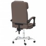 Silla de oficina reclinable masaje cuero sintético marrón de vidaXL, Sillas de oficina - Ref: Foro24-349744, Precio: 123,90 €...