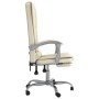 Silla de oficina reclinable masaje cuero sintético color crema de vidaXL, Sillas de oficina - Ref: Foro24-349670, Precio: 115...