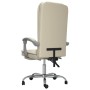 Silla de oficina reclinable masaje cuero sintético color crema de vidaXL, Sillas de oficina - Ref: Foro24-349670, Precio: 115...