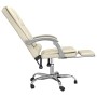 Silla de oficina reclinable masaje cuero sintético color crema de vidaXL, Sillas de oficina - Ref: Foro24-349670, Precio: 115...