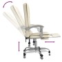 Silla de oficina reclinable masaje cuero sintético color crema de vidaXL, Sillas de oficina - Ref: Foro24-349670, Precio: 115...