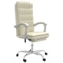 Silla de oficina reclinable cuero sintético crema de vidaXL, Sillas de oficina - Ref: Foro24-349656, Precio: 114,96 €, Descue...