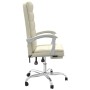 Silla de oficina reclinable cuero sintético crema de vidaXL, Sillas de oficina - Ref: Foro24-349656, Precio: 114,96 €, Descue...