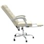 Cream synthetic leather reclining office chair by vidaXL, Office chairs - Ref: Foro24-349656, Price: 114,99 €, Discount: %